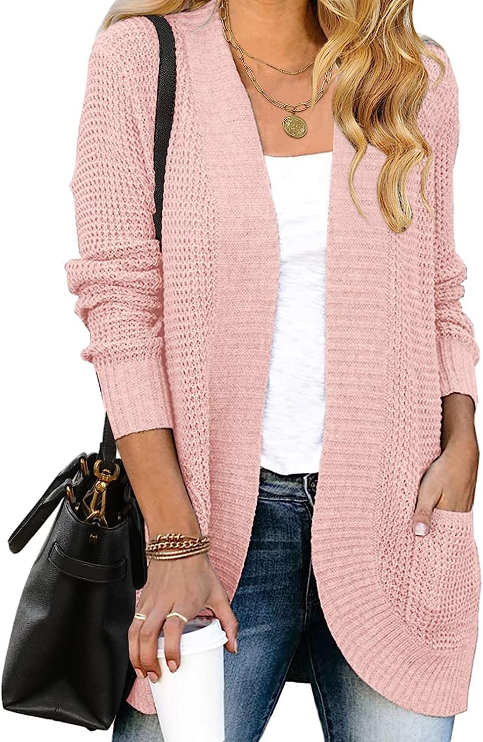 Women's Chunky Knit Sweater Cardigan Outwear CD460