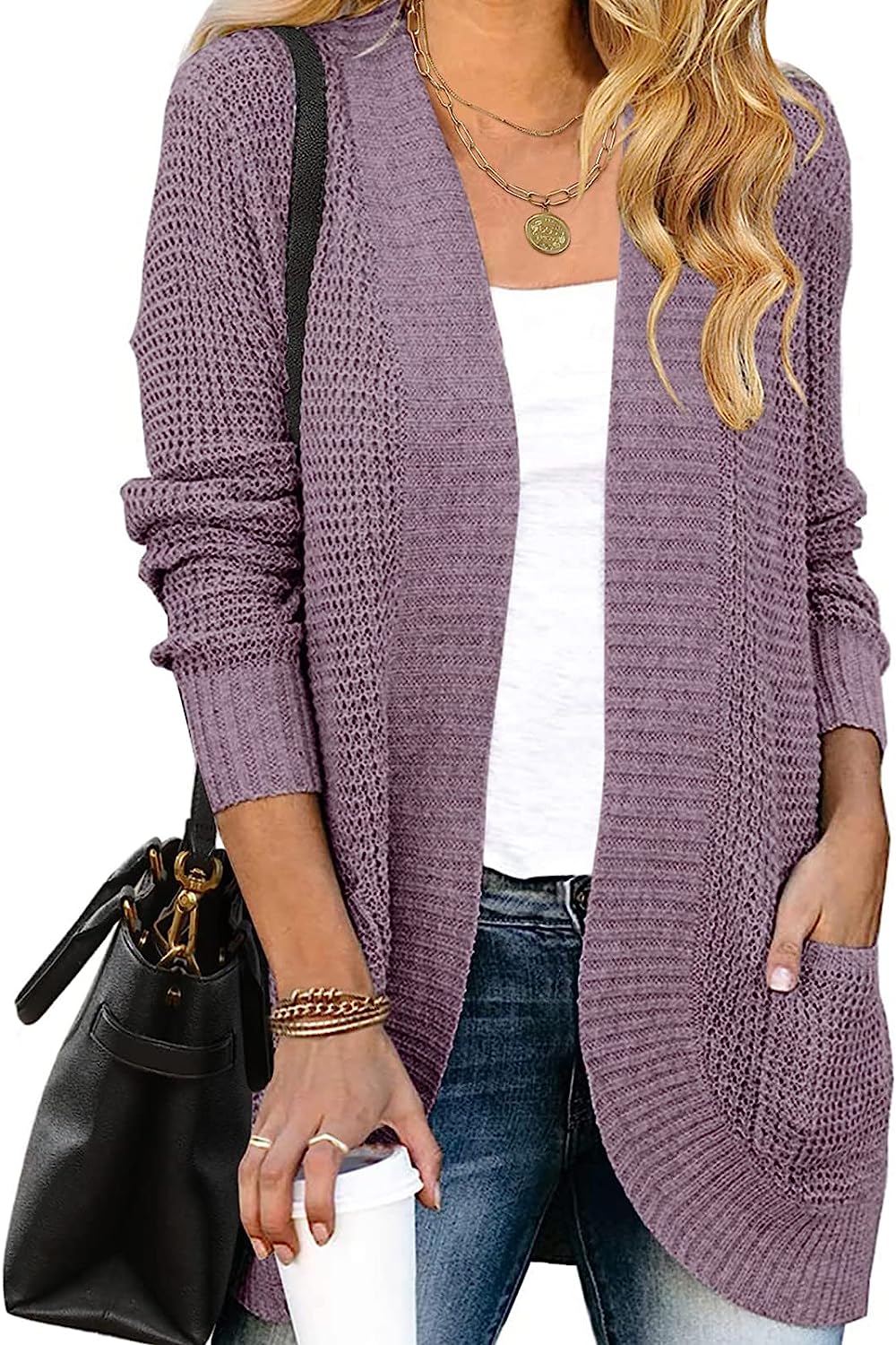 Women's Chunky Knit Sweater Cardigan Outwear CD460