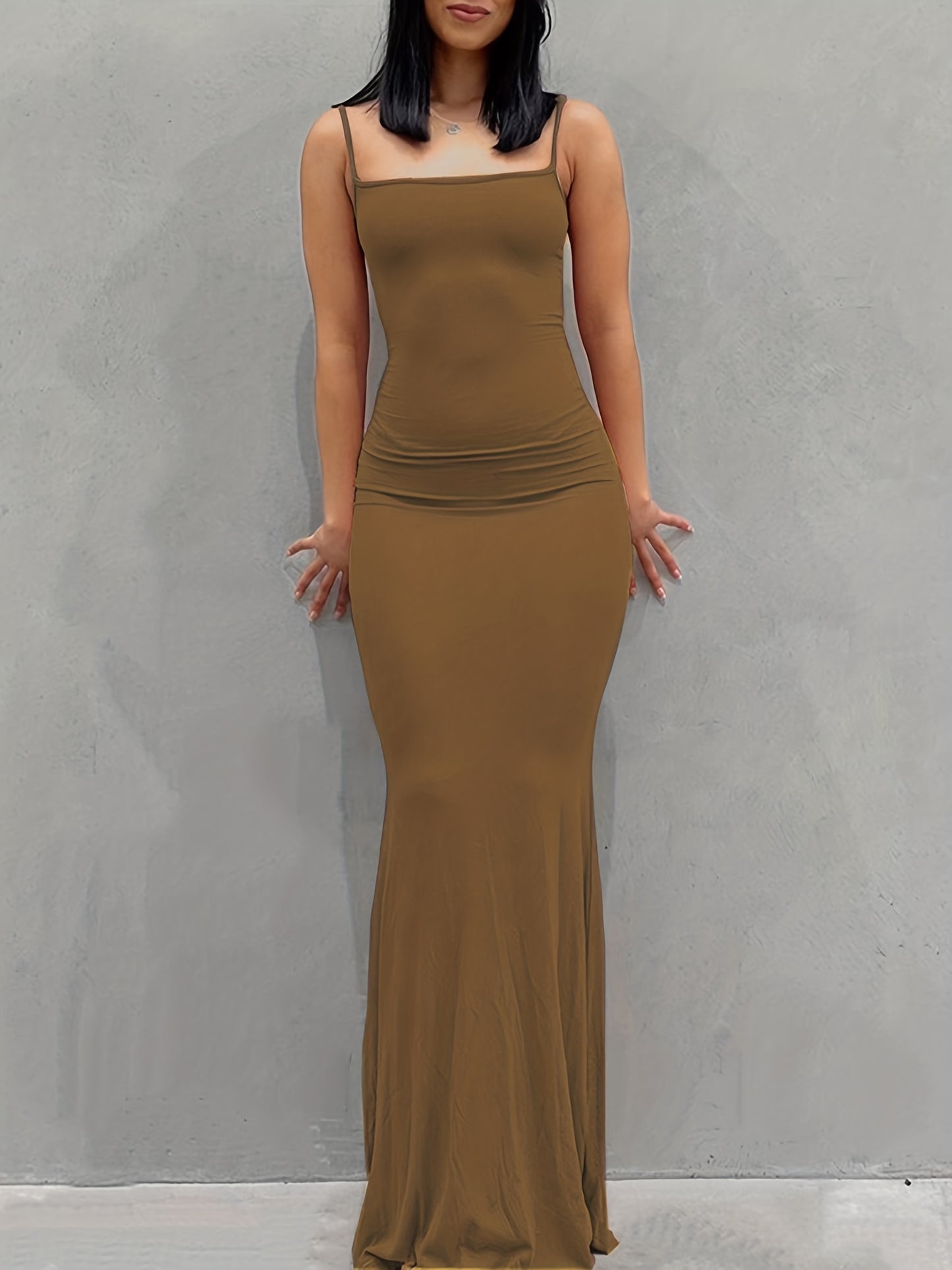 Women's Sexy Backless Bodycon Maxi Dress CD182