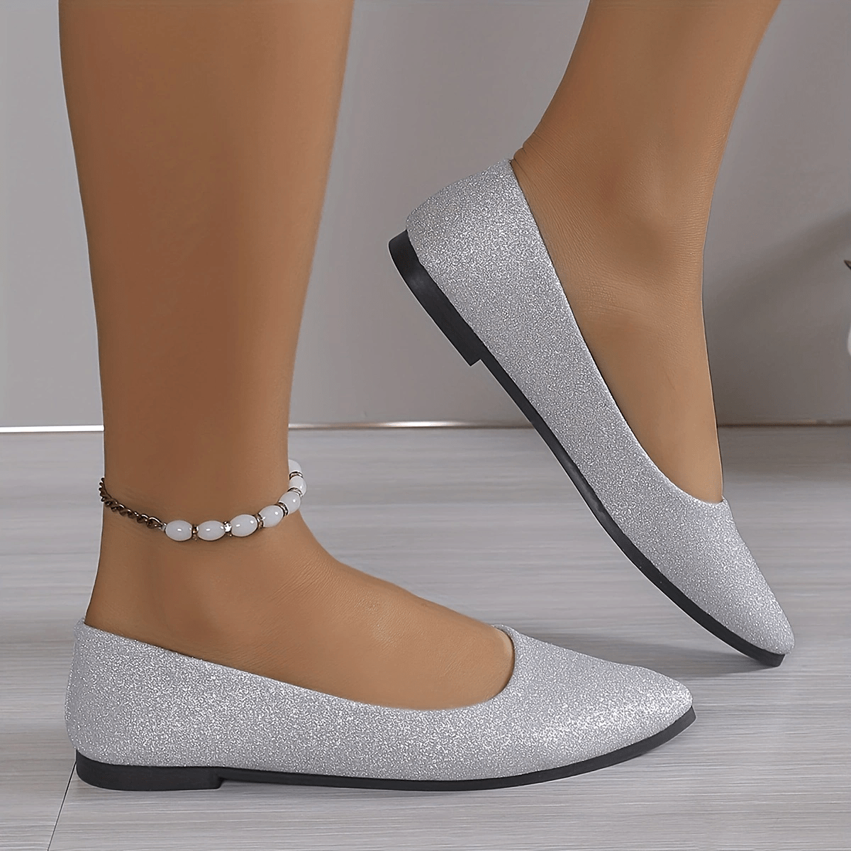 Women's Bling Ballet Flats Pointed Toe Dress Flats CD433