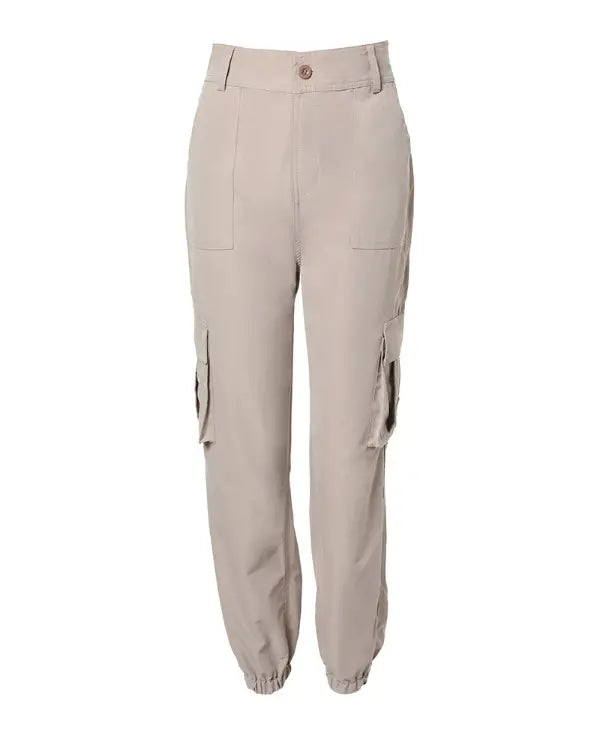 High Waist Pocket Design Cargo Pants