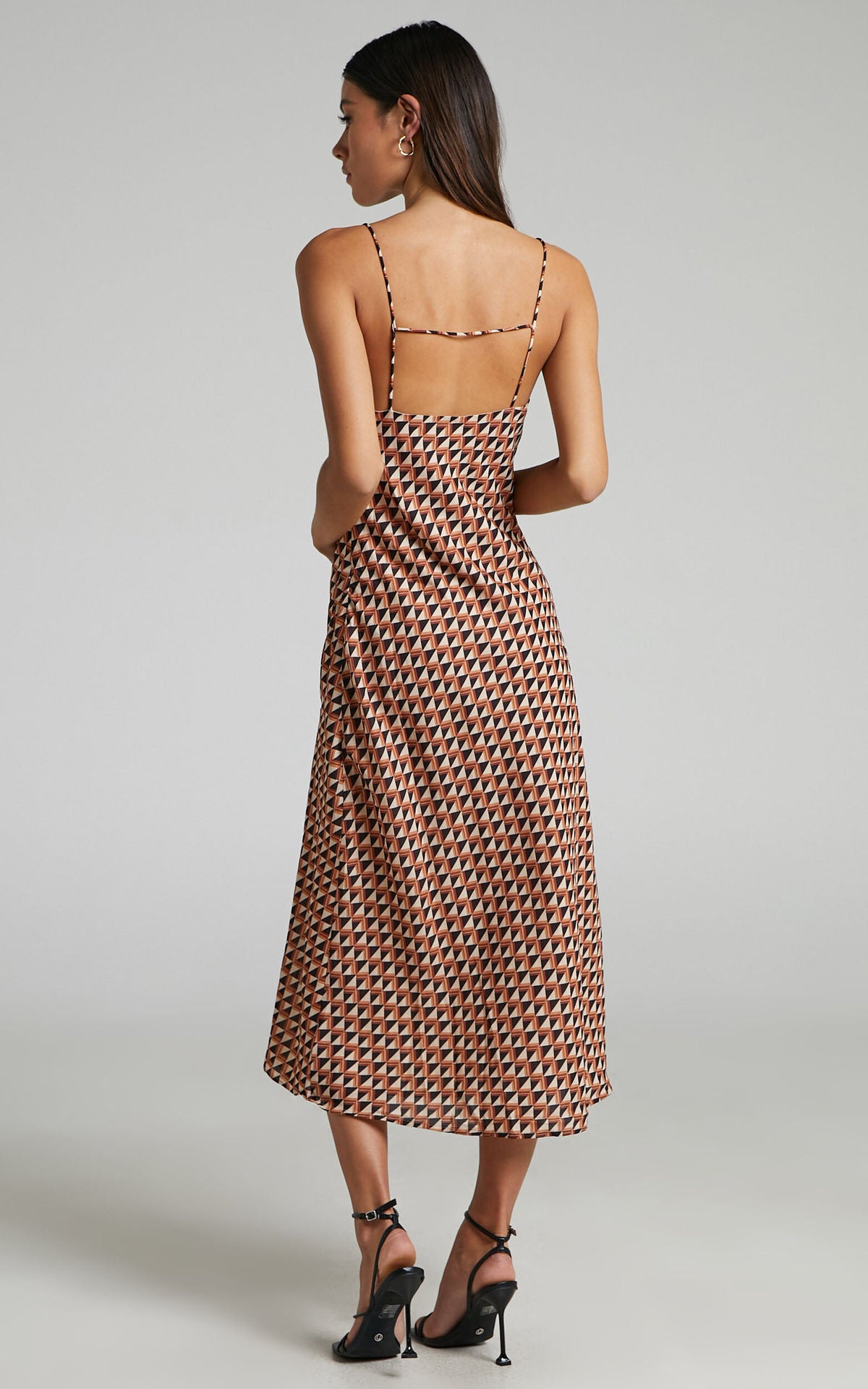 Sling V-neck Sleeveless Sexy Print Dress CD326