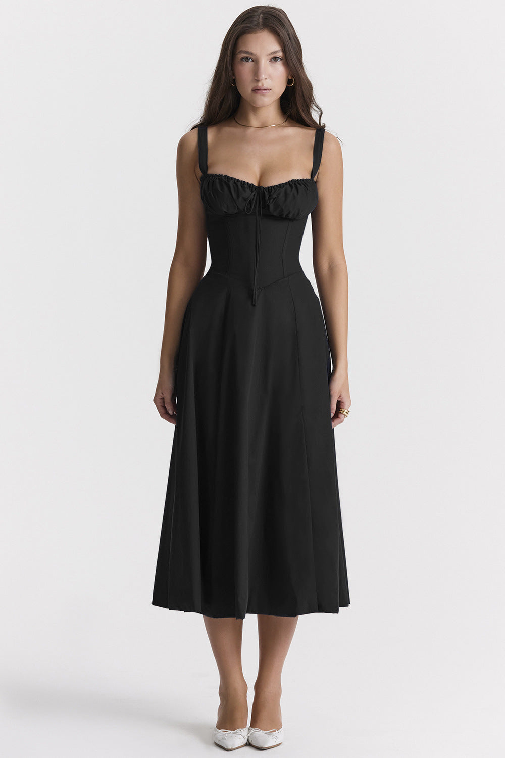 Women's Low-cut Suspender Waist Dress CD592