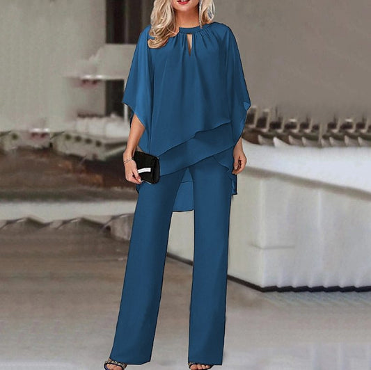 Solid Loose Casual Irregular Set for Women CD595