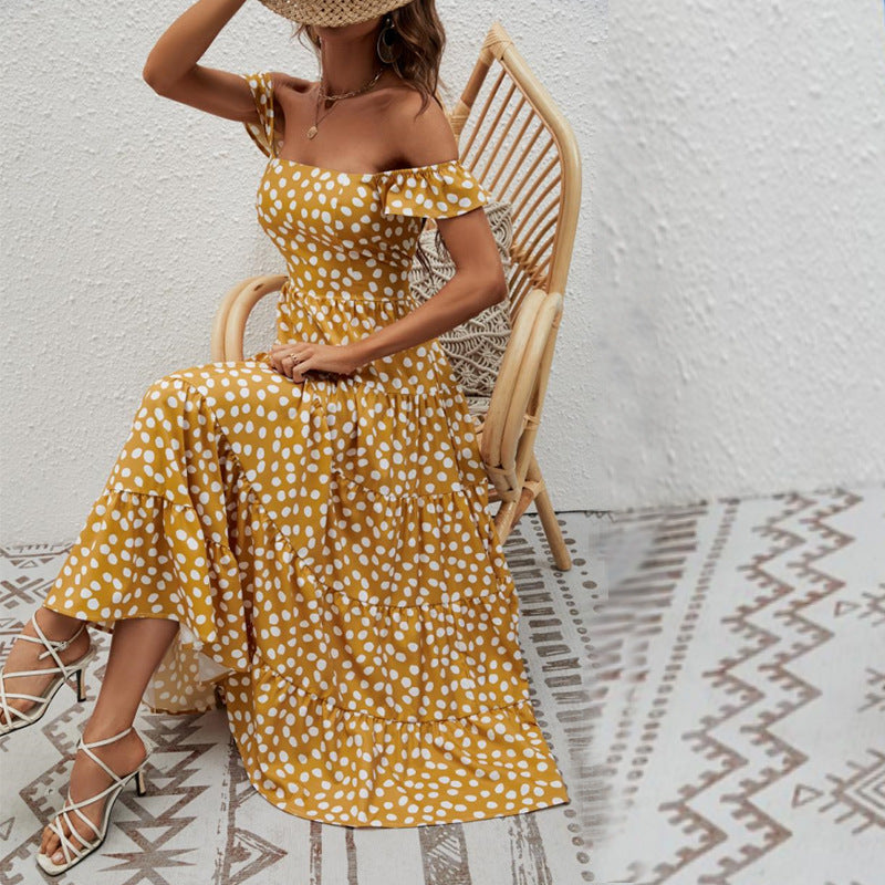 Women's High Waist Off Shoulder Bra Dress CD522