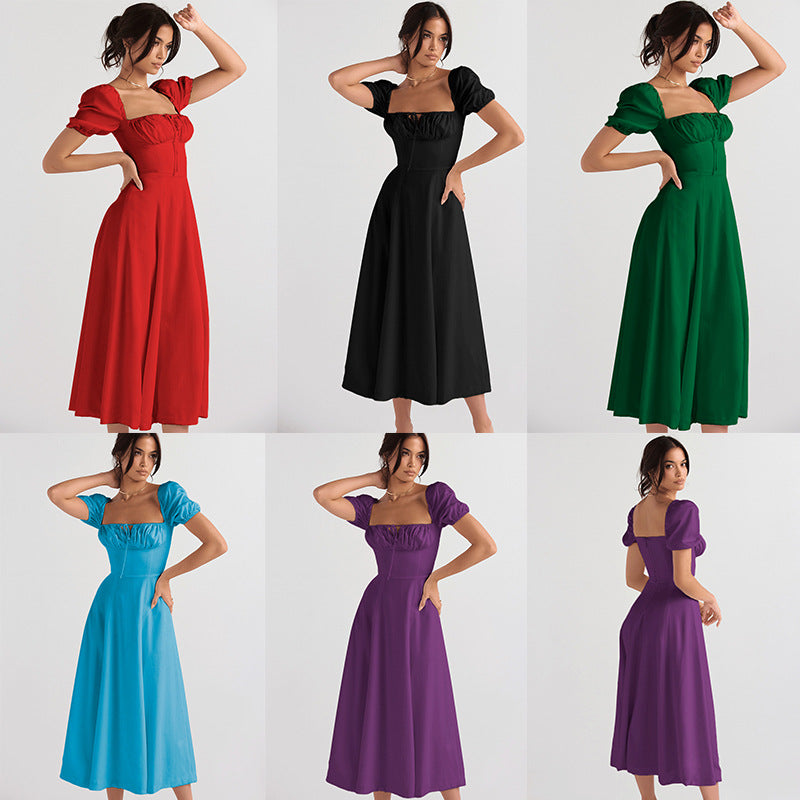 Women's Low-cut Suspender Waist Dress CD592
