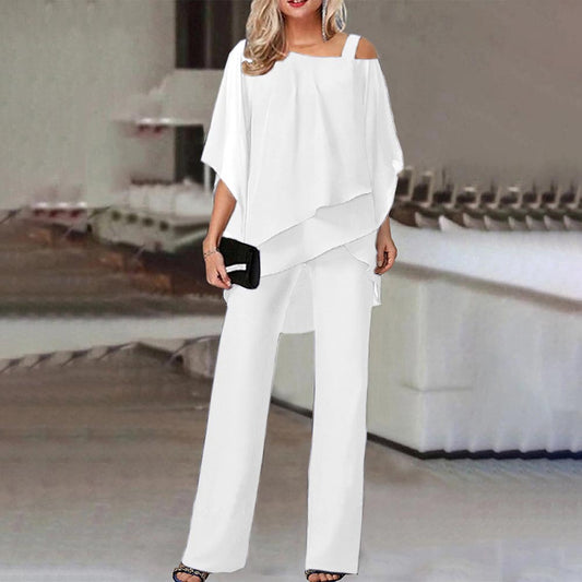 Loose Bat Sleeve Irregular Set for Women CD593