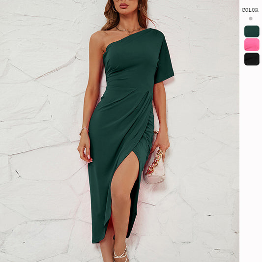Women's One-shoulder Sexy Freeform Dress CD561