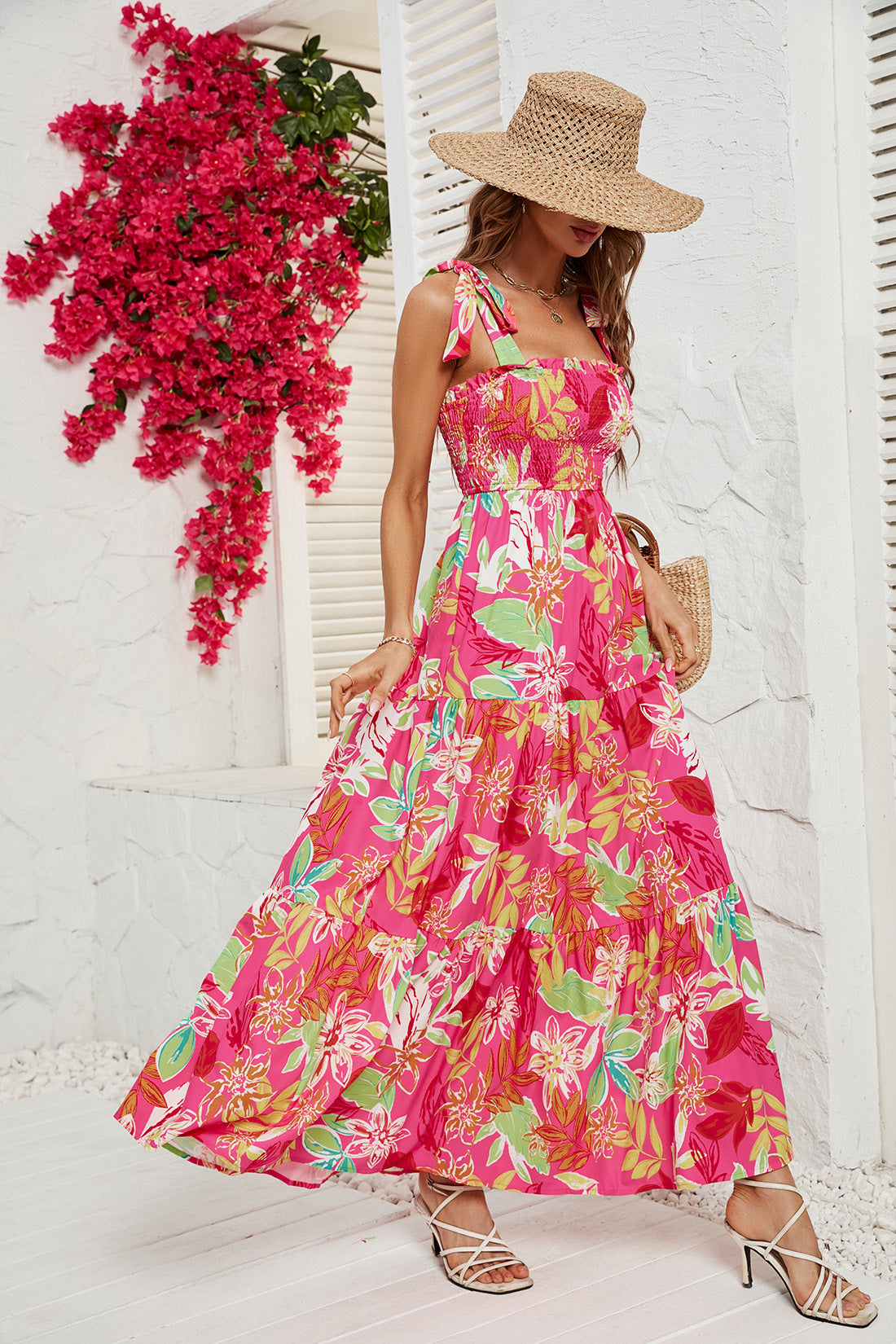 Women's Sexy Printed Suspender Dress CD564