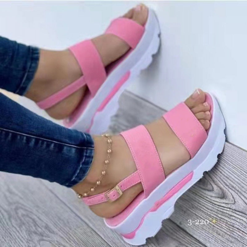 Women's Letters Sweet Thick Bottom Sandals CD501
