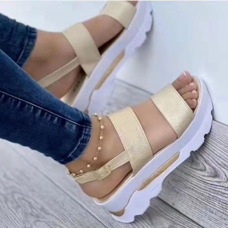 Women's Letters Sweet Thick Bottom Sandals CD501