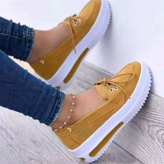 Women's Sports Leisure Low-top Loafers with Thick Soles CD504