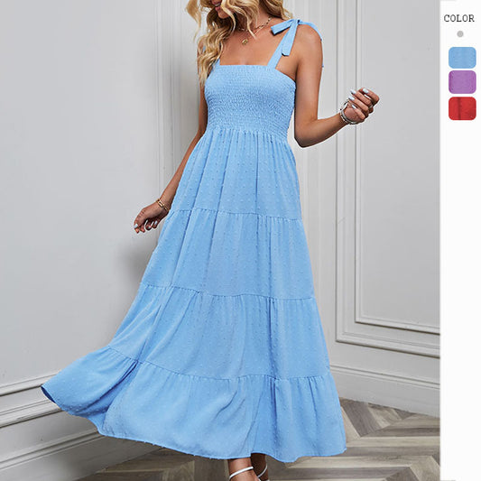 Women's sexy wrap-around jacquard dress CD525