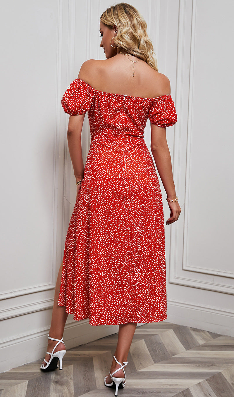 Women's Bandeau Backless Print Dress CD529