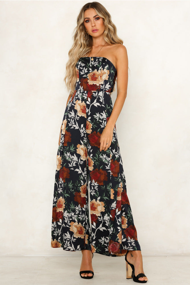 One Line Neck Sexy Off Shoulder Wrap Chest Off Back Dress CD350