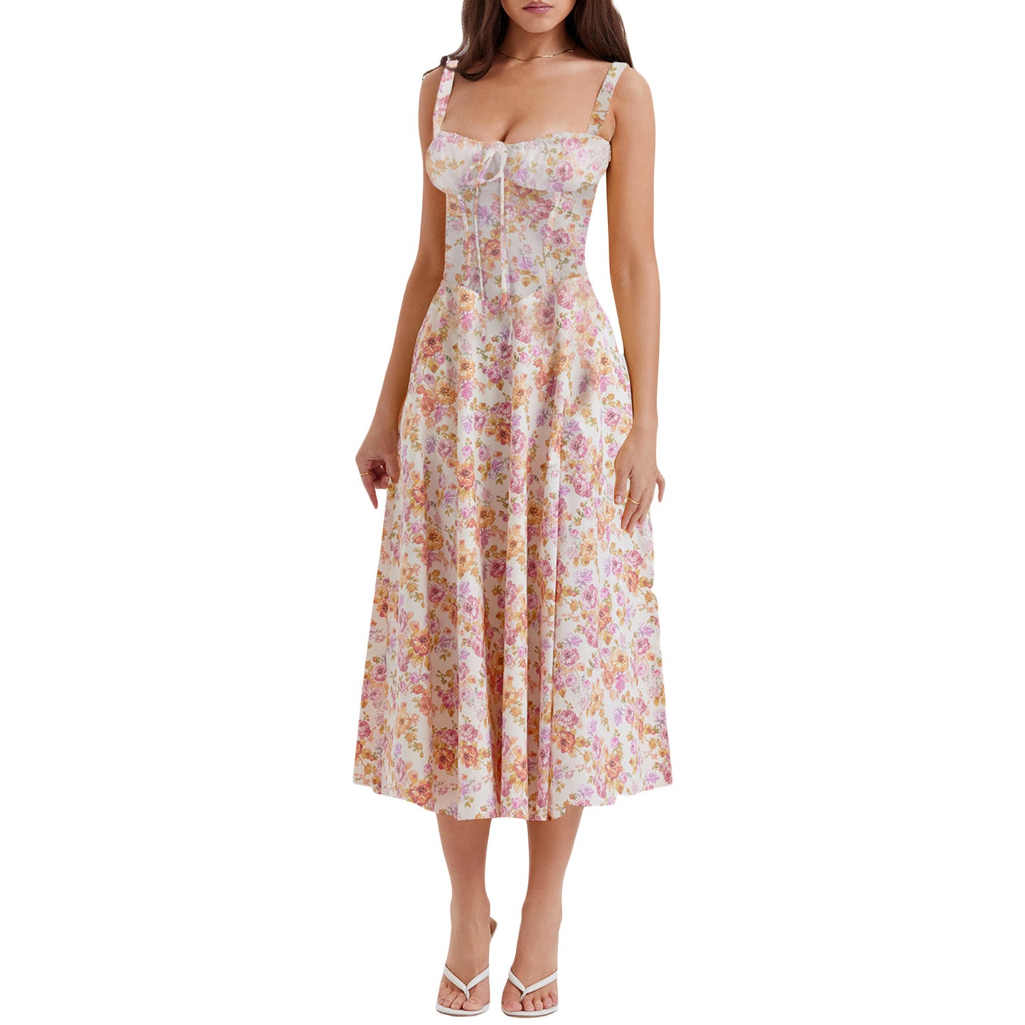 Women's Low-cut Suspender Waist Dress CD592