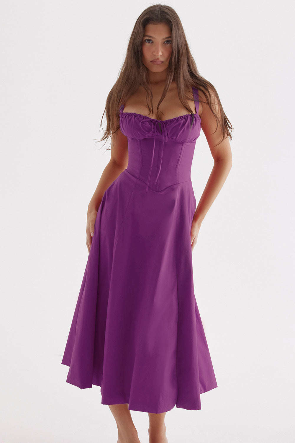 Women's Low-cut Suspender Waist Dress CD592