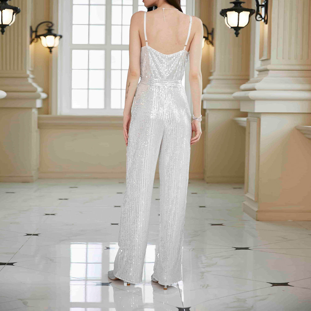 Sexy Sleeveless Slipper Jumpsuit Slacks CD647