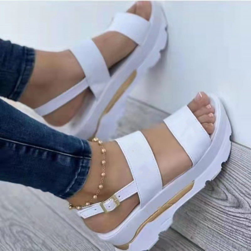 Women's Letters Sweet Thick Bottom Sandals CD501