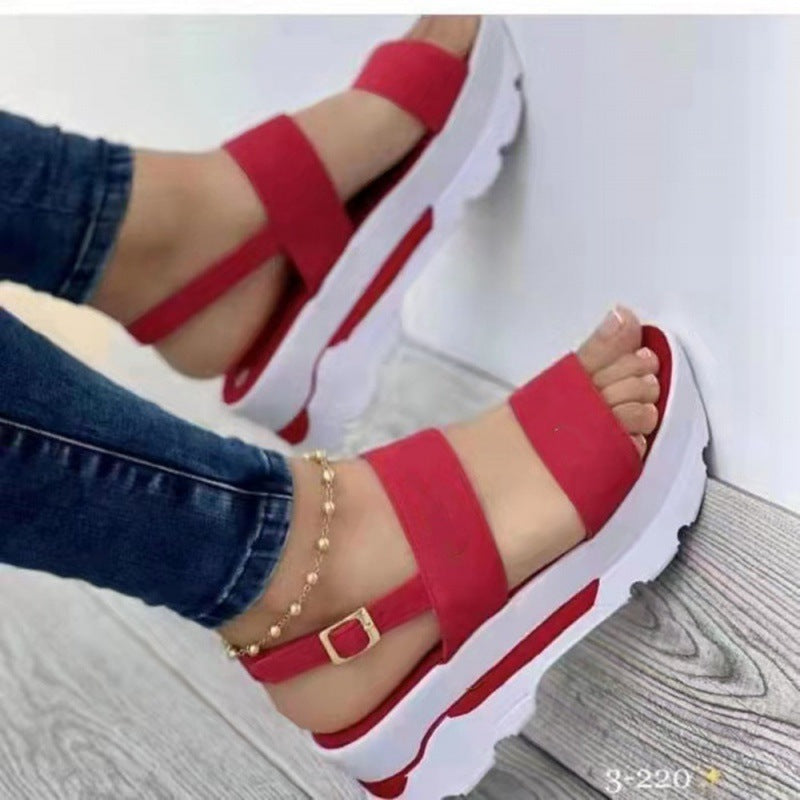 Women's Letters Sweet Thick Bottom Sandals CD501