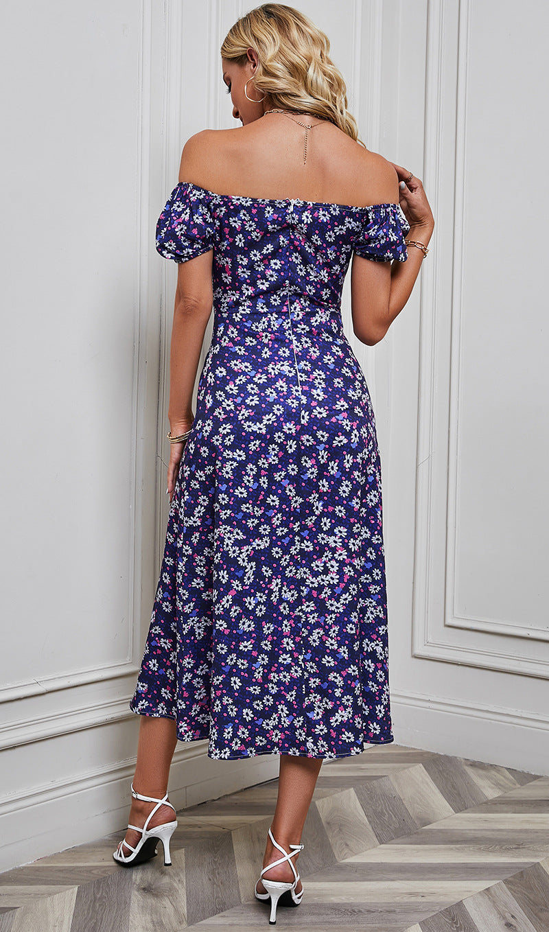 Women's Bandeau Backless Print Dress CD529