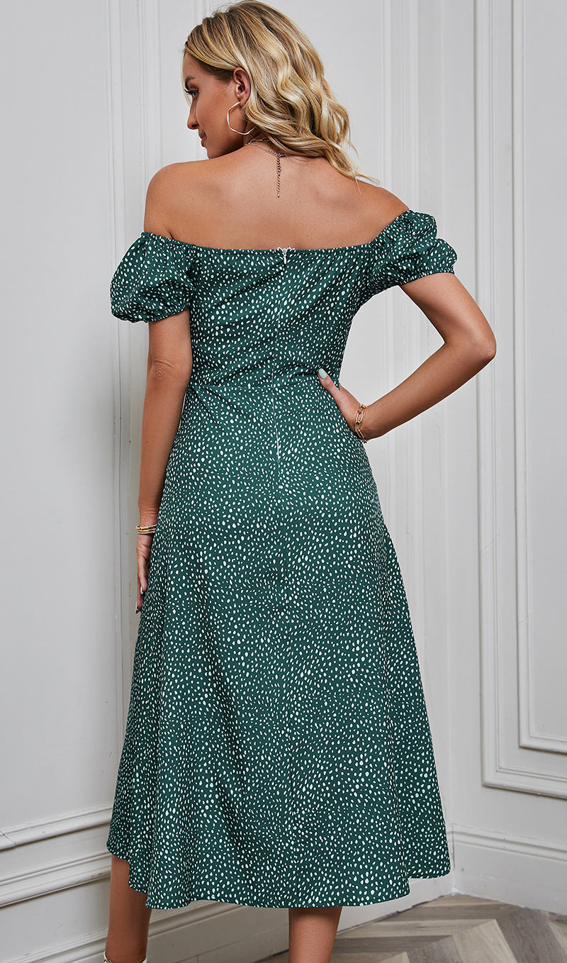 Women's Bandeau Backless Print Dress CD529