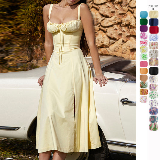 Women's Low-cut Suspender Waist Dress CD592