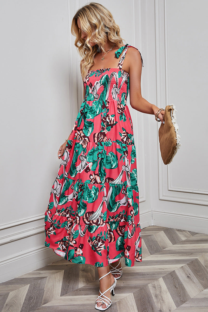 Women's Sexy Printed Strap Dress CD535