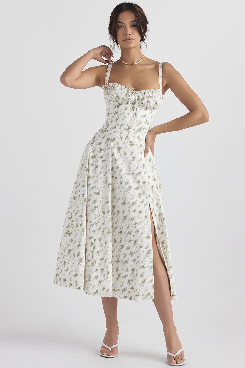 Women's Low-cut Suspender Waist Dress CD592