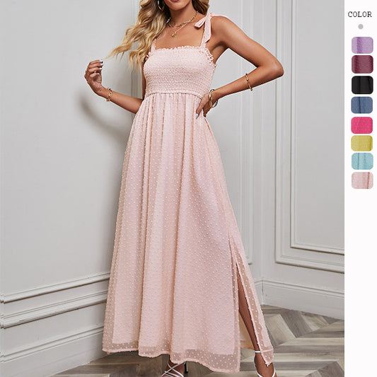 Women's Sexy Strap Jacquard Dress CD526