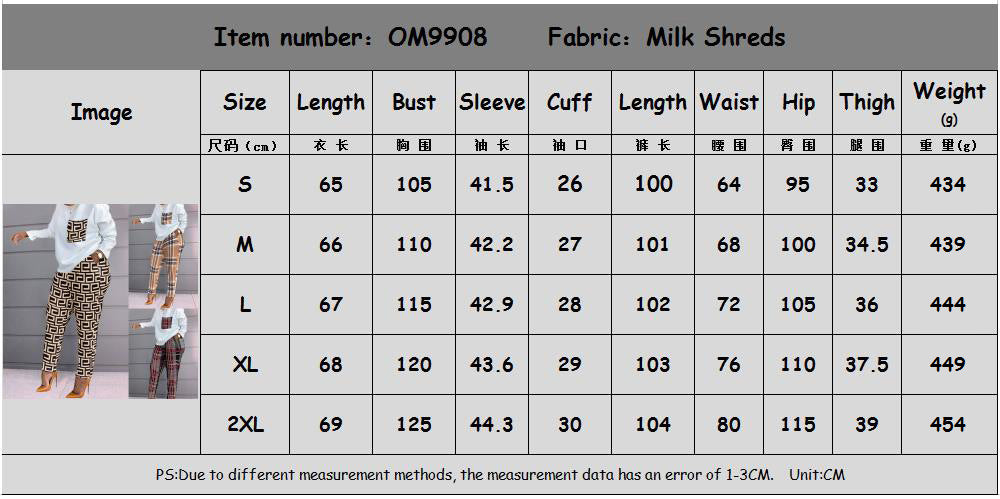 Fashion-print Long-sleeved Loose Casual Suit for Women CD603