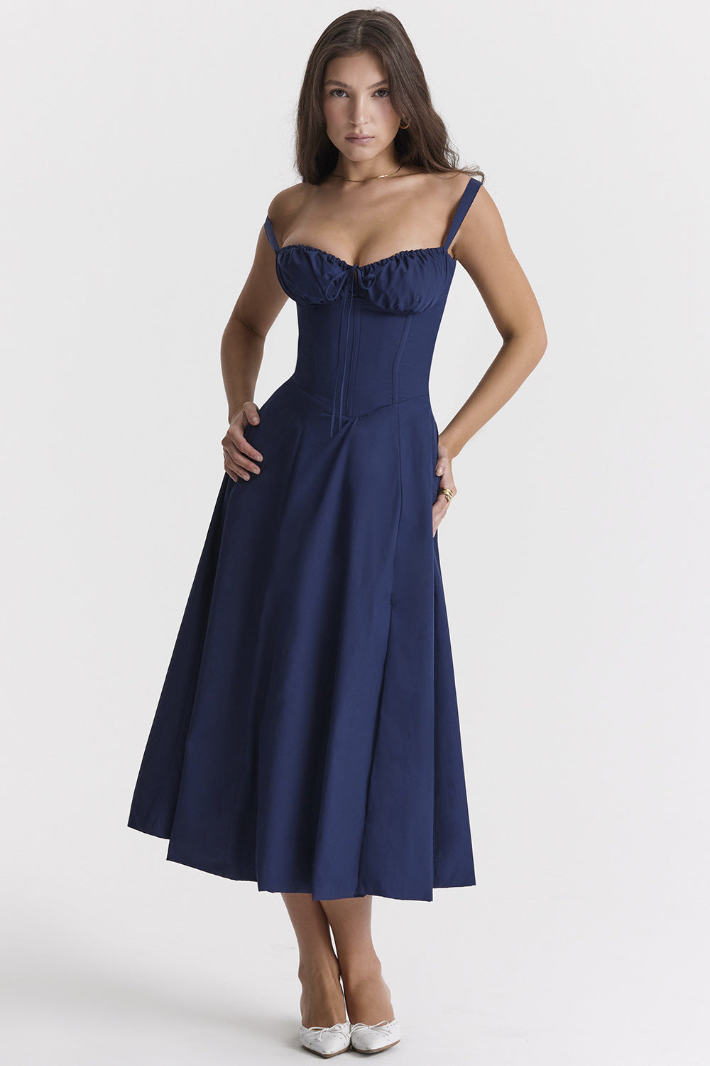 Women's Low-cut Suspender Waist Dress CD592