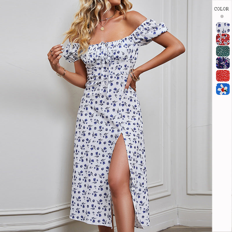 Women's Bandeau Backless Print Dress CD529