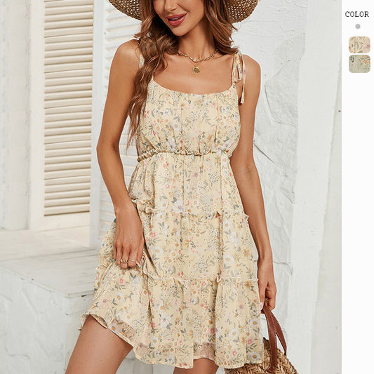 Women's Print Cropped Slip Dress CD563
