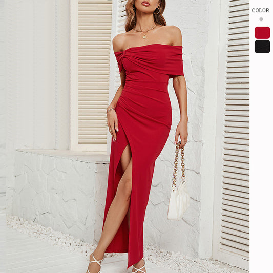 Women's Word Neck Tight Sexy Dress CD589