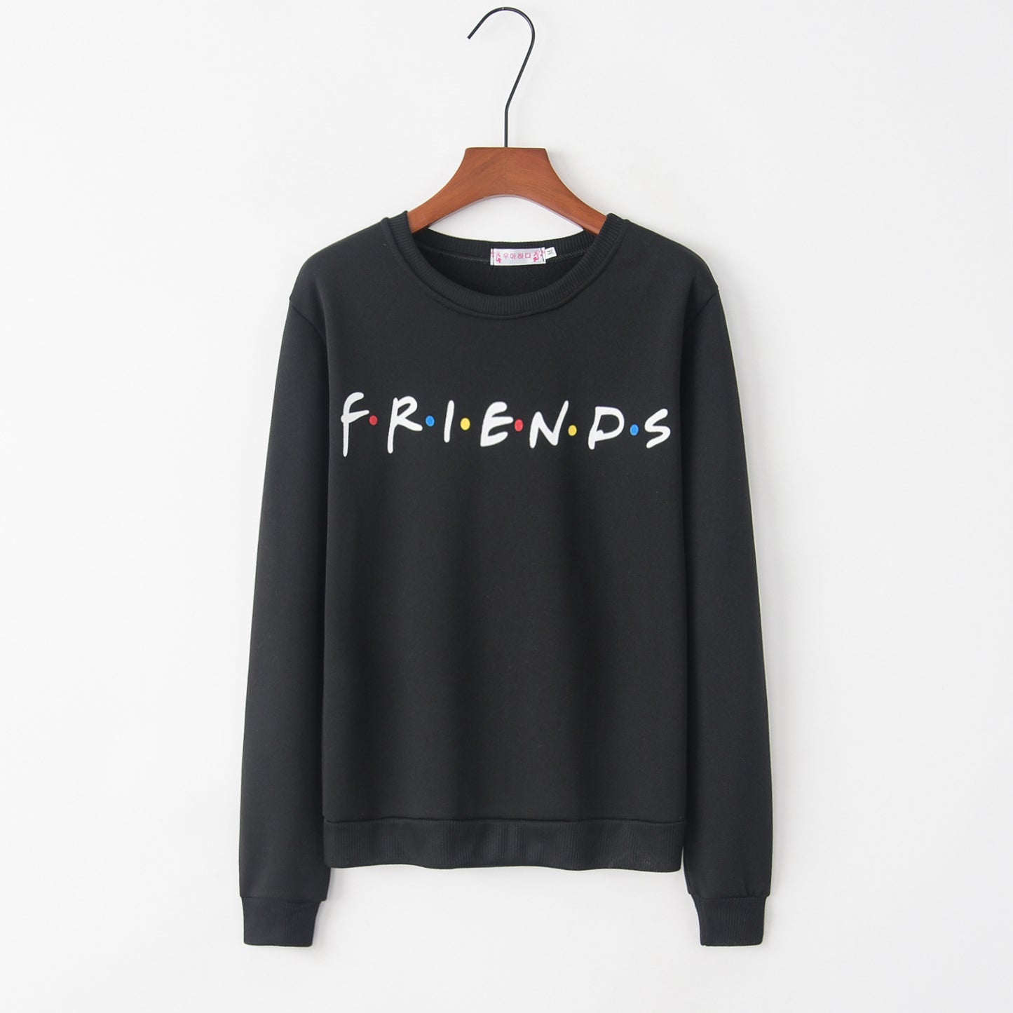 Friends Letter Printed Round Neck Long Sleeved Sweater CD366