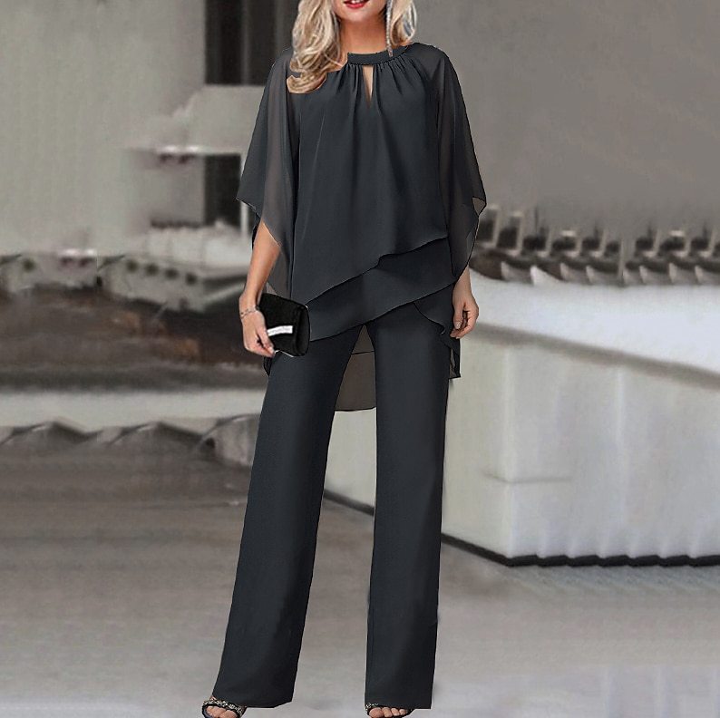 Solid Loose Casual Irregular Set for Women CD595