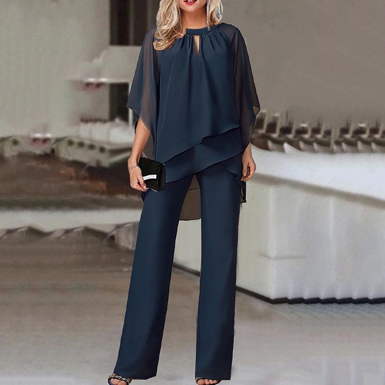 Solid Loose Casual Irregular Set for Women CD595