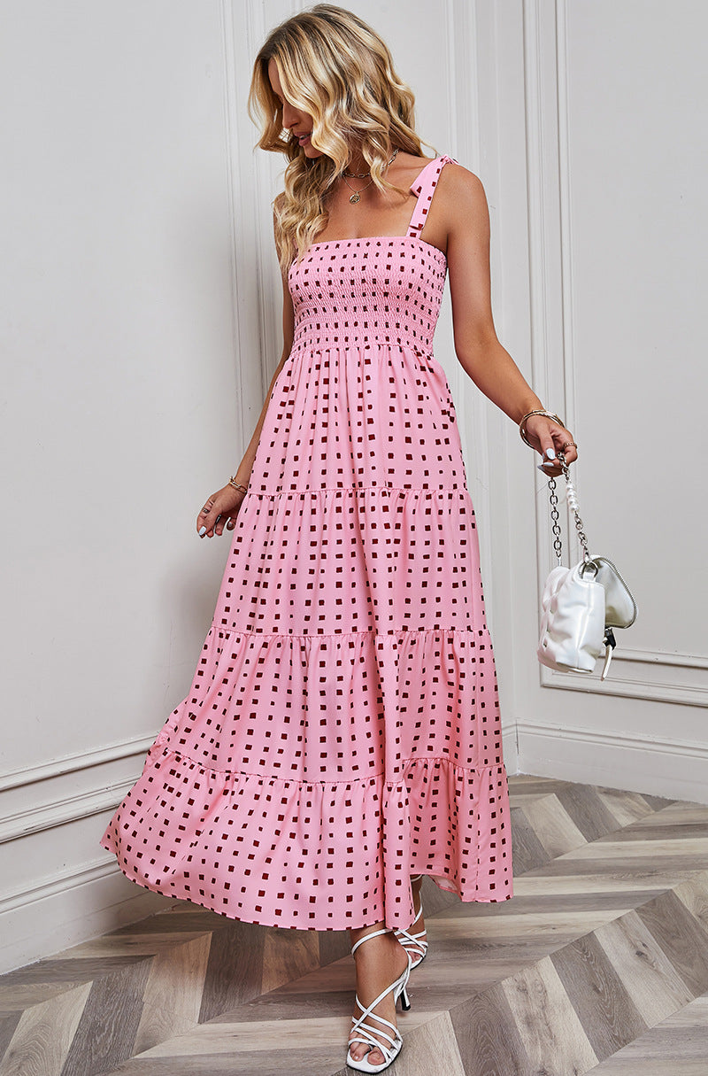 Women's Sexy Printed Strap Dress CD535