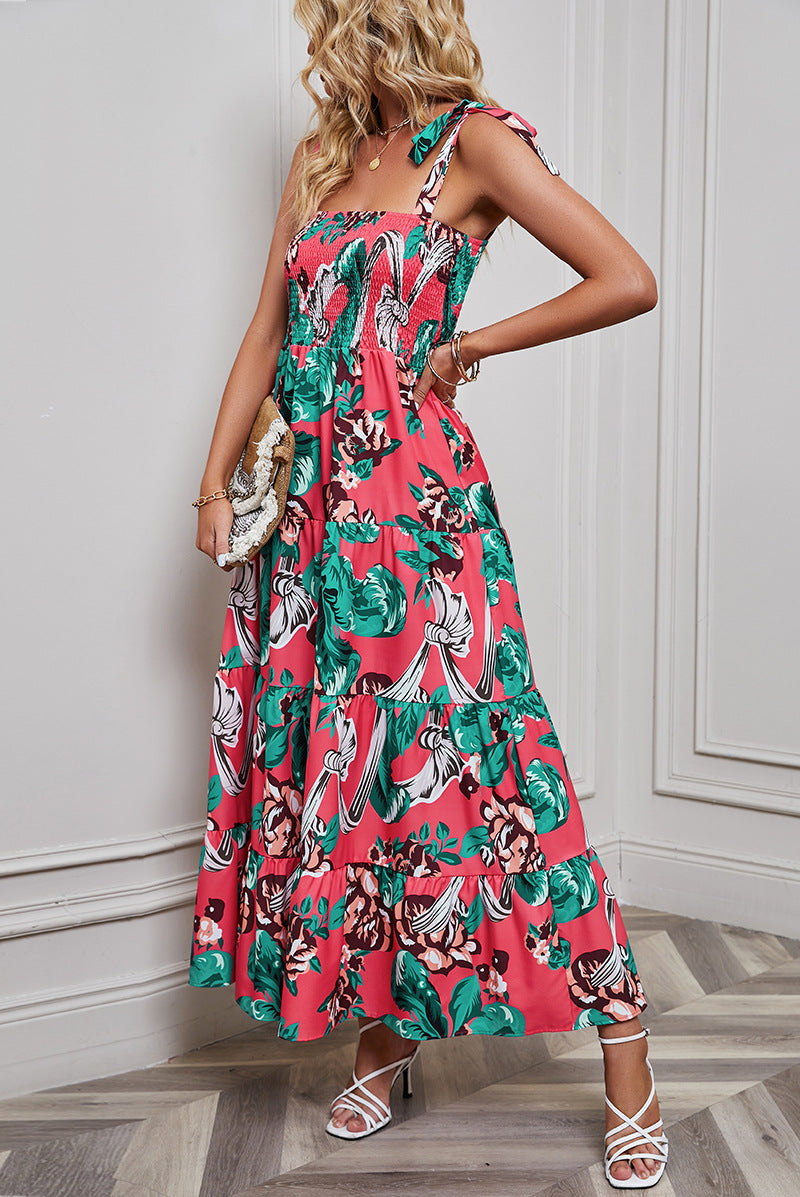 Women's Sexy Printed Strap Dress CD535