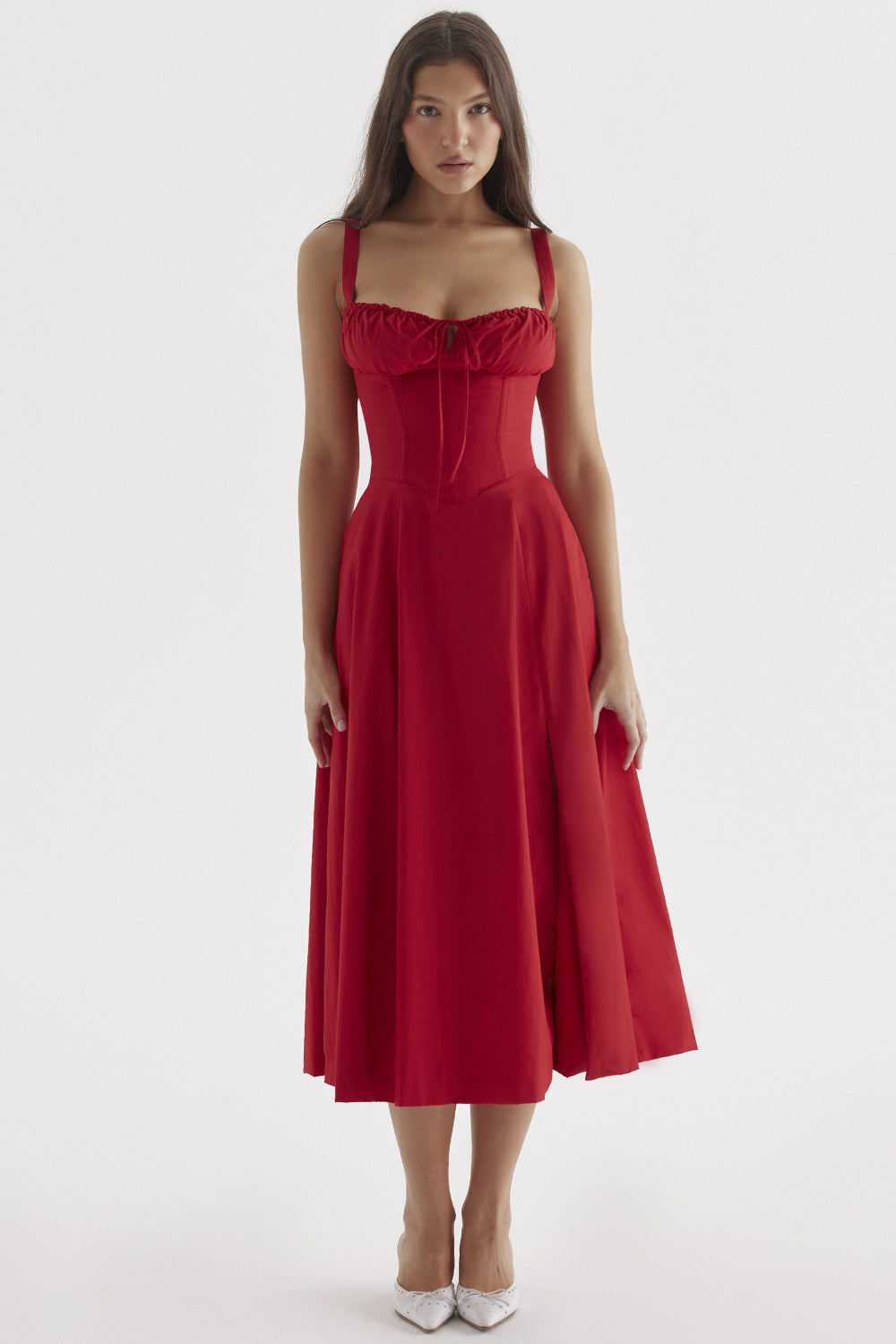 Women's Low-cut Suspender Waist Dress CD592