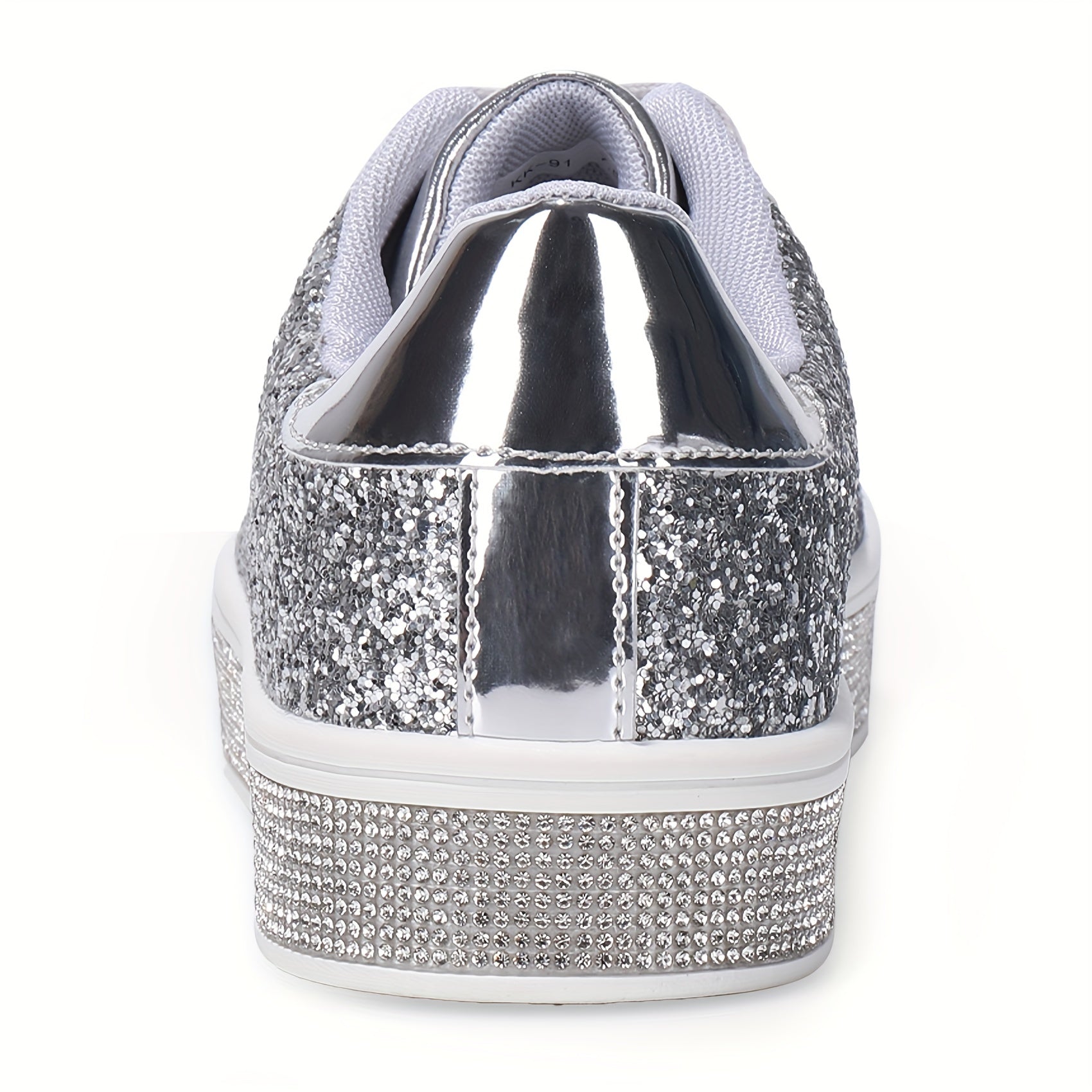 Women's Glitter Sequins Comfy Low Top Sneakers CD410