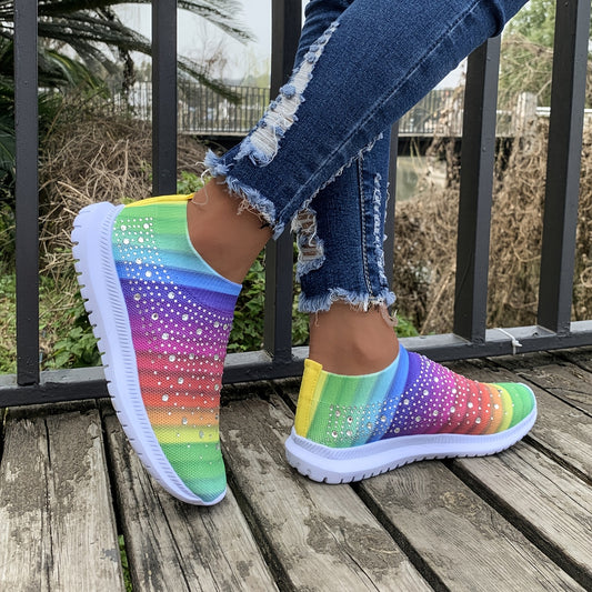 Women's Colorblock Mesh Platform Breathable Sneakers CD418