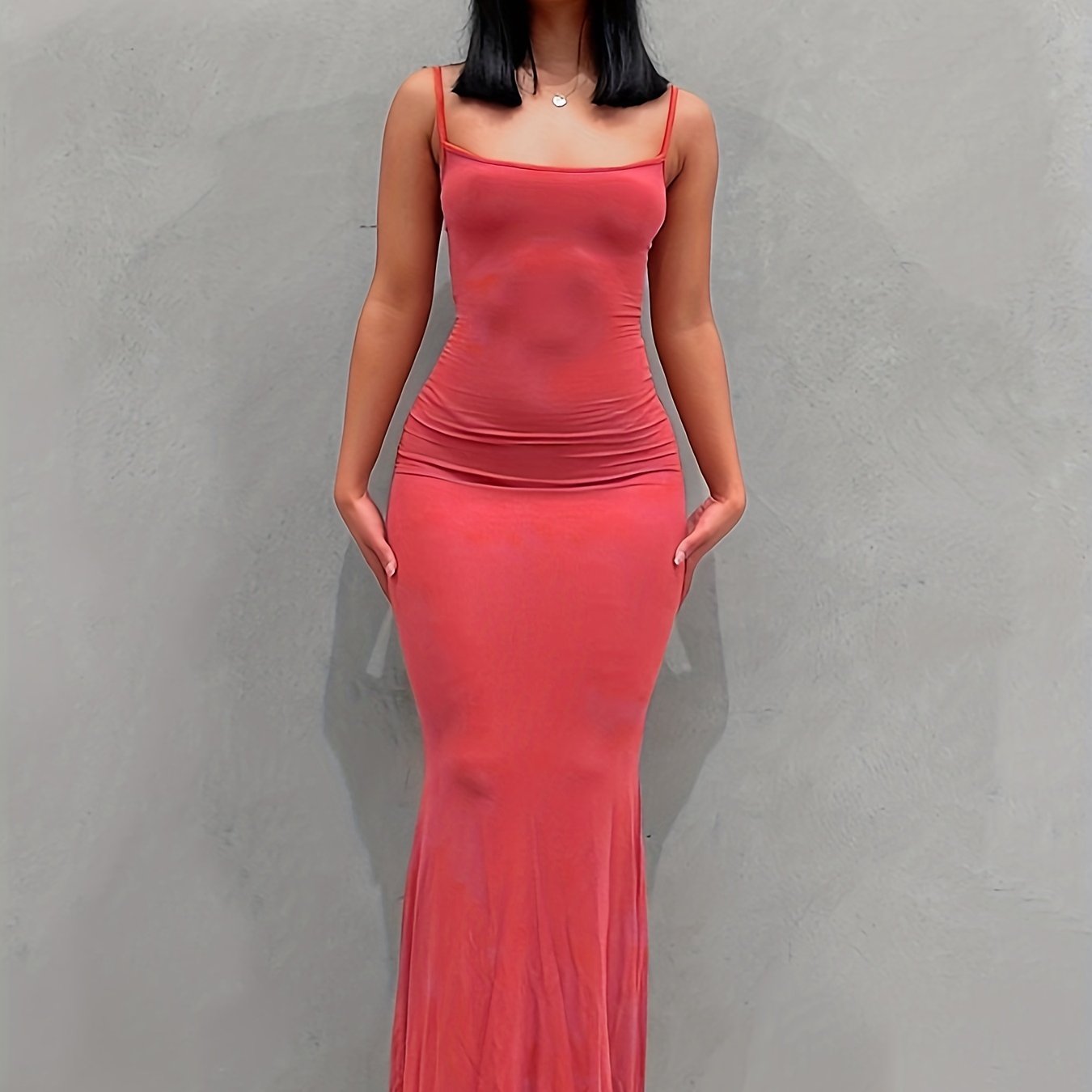 Women's Sexy Backless Bodycon Maxi Dress CD182