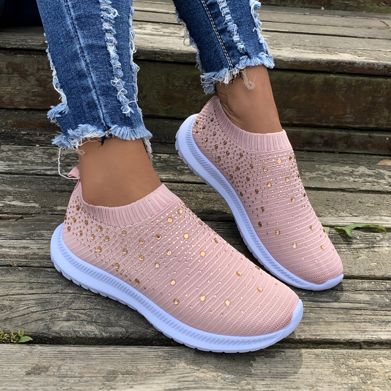 Women's Colorblock Mesh Platform Breathable Sneakers CD418