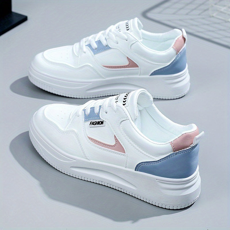 Women's Letter Patch ColorBlock Skate Low Top Sneakers CD416