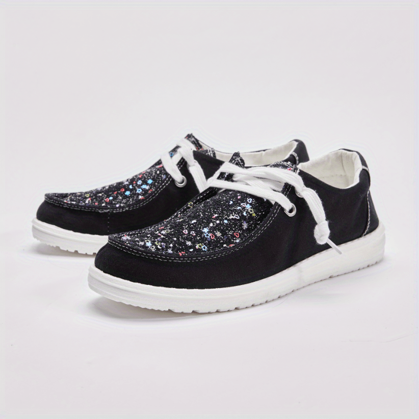 Women's Bling Sequins Flat Loafers Sneakers CD408