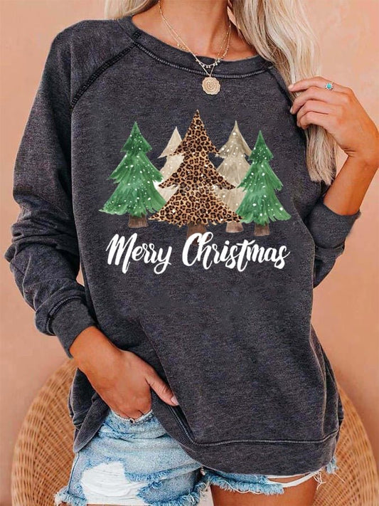 Women's Merry Christmas 🎄 Print Long Sleeve Sweatshirt
