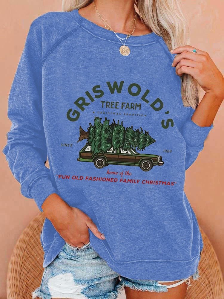 Women's Vintage Griswold Christmas Print Casual Sweatshirt