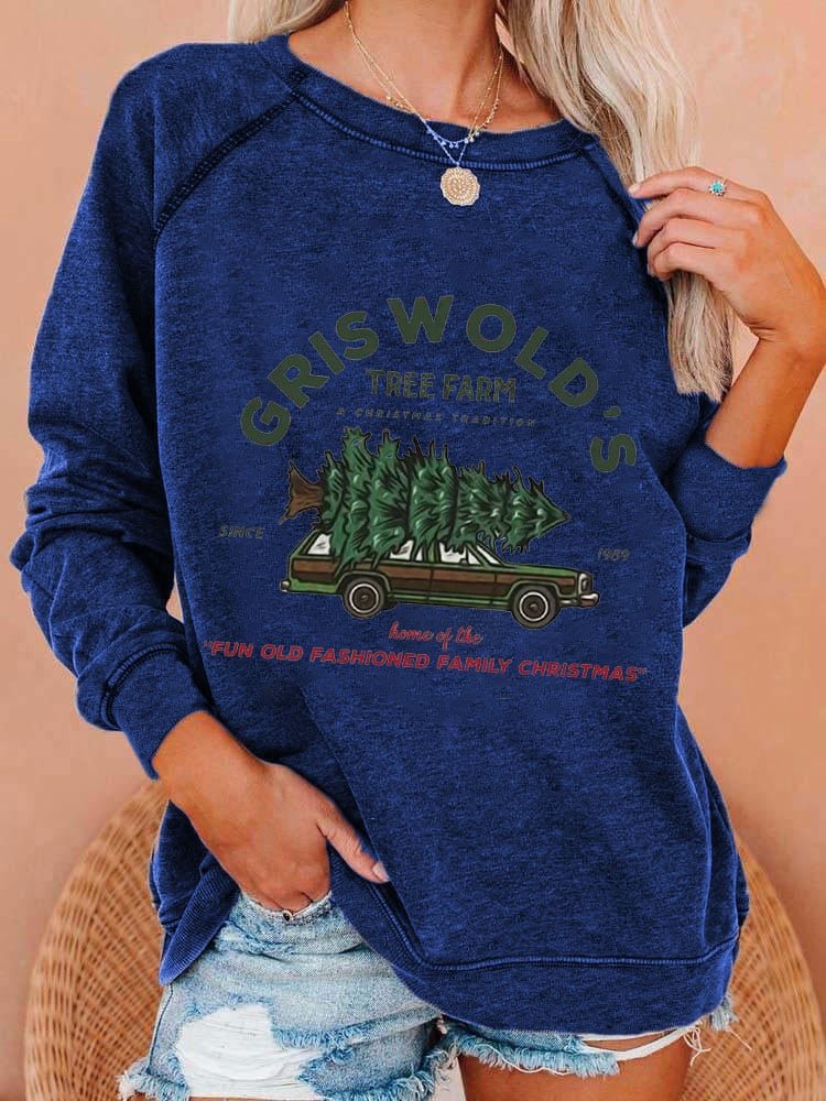 Women's Vintage Griswold Christmas Print Casual Sweatshirt